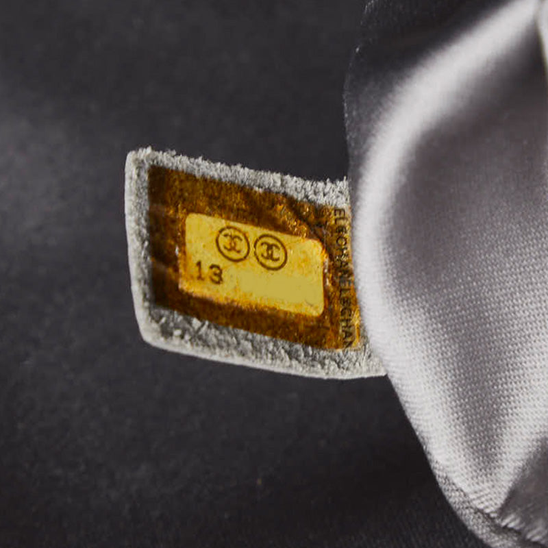 シャネル マトラッセ トートバッグ ハンドバッグ ブラック グレー ビニール ツイード レディース CHANEL 【中古】