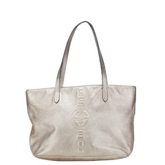 ロエベ ベルト柄 ハンドバッグ トートバッグ シャンパンゴールド レザー レディース LOEWE 【中古】