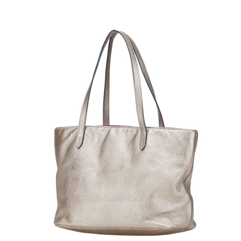 ロエベ ベルト柄 ハンドバッグ トートバッグ シャンパンゴールド レザー レディース LOEWE 【中古】