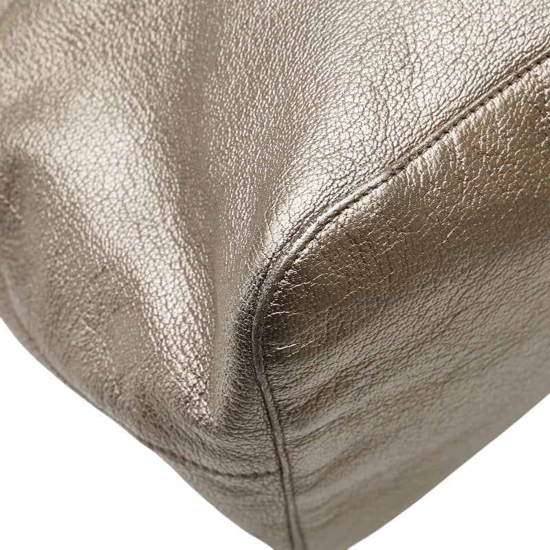 ロエベ ベルト柄 ハンドバッグ トートバッグ シャンパンゴールド レザー レディース LOEWE 【中古】