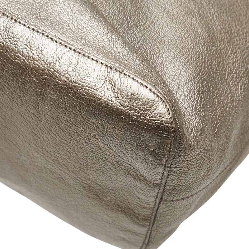 ロエベ ベルト柄 ハンドバッグ トートバッグ シャンパンゴールド レザー レディース LOEWE 【中古】