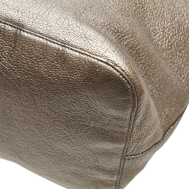 ロエベ ベルト柄 ハンドバッグ トートバッグ シャンパンゴールド レザー レディース LOEWE 【中古】