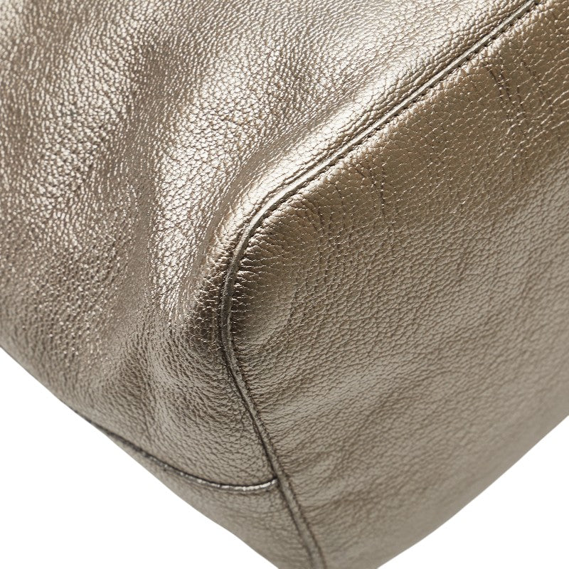 ロエベ ベルト柄 ハンドバッグ トートバッグ シャンパンゴールド レザー レディース LOEWE 【中古】