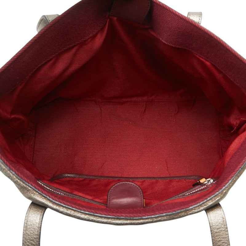 ロエベ ベルト柄 ハンドバッグ トートバッグ シャンパンゴールド レザー レディース LOEWE 【中古】
