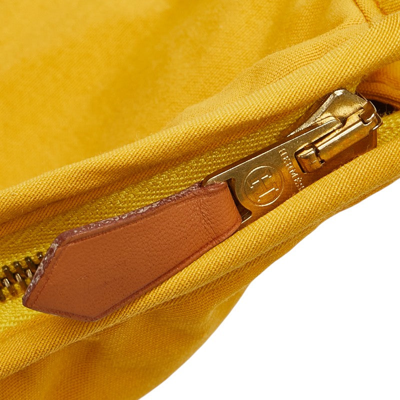 エルメス タピドセル クラッチバッグ セカンドバッグ イエロー キャンバス レディース HERMES 【中古】
