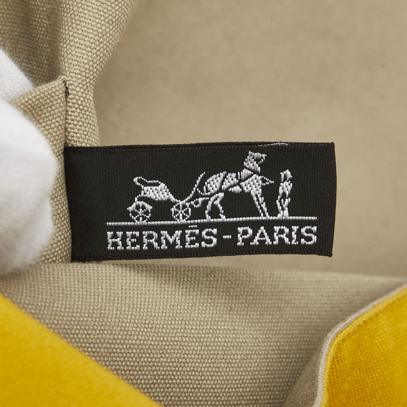 エルメス タピドセル クラッチバッグ セカンドバッグ イエロー キャンバス レディース HERMES 【中古】