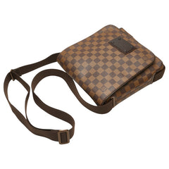 ルイ ヴィトン ダミエ ブルックリンPM ショルダーバッグ N51210 ブラウン PVC レザー レディース LOUIS VUITTON 【中古】