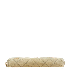 シャネル ココマーク パイナップル 貝殻 ヤシの木 モチーフ 長財布 ラウンドファスナー カーキ ゴールド キャンバス レディース CHANEL 【中古】