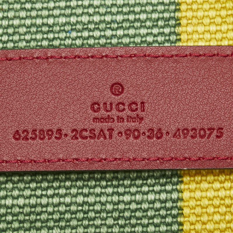グッチ バイアデラ ボディバッグ ウエストバッグ 625895 マルチカラー キャンバス レザー レディース GUCCI 【中古】