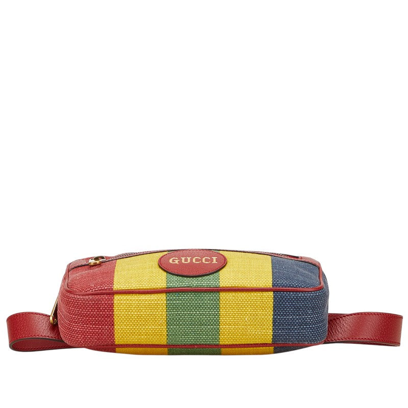 グッチ バイアデラ ボディバッグ ウエストバッグ 625895 マルチカラー キャンバス レザー レディース GUCCI 【中古】