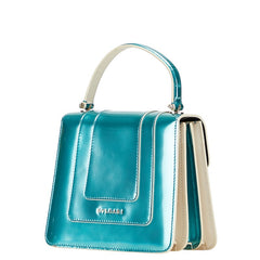 ブルガリ セルペンティ フォーエバー ハンドバッグ ショルダーバッグ 2WAY グリーン エナメル レザー レディース BVLGARI 【中古】