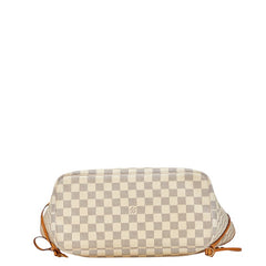 ルイ ヴィトン ダミエ アズール ネヴァーフルMM トートバッグ ショルダーバッグ N51107 ホワイト アイボリー PVC レザー レディース LOUIS VUITTON 【中古】