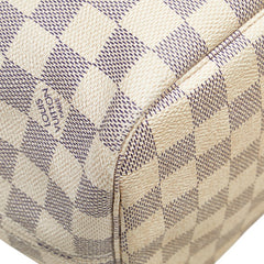 ルイ ヴィトン ダミエ アズール ネヴァーフルMM トートバッグ ショルダーバッグ N51107 ホワイト アイボリー PVC レザー レディース LOUIS VUITTON 【中古】