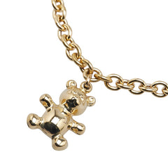 K18YG イエローゴールド イルカ テディベア ウニ モチーフ チェーンブレスレット レディース 【中古】