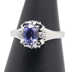 Pt900 プラチナ タンザナイト1.17ct ダイヤ リング 指輪 レディース 12.5号 【中古】