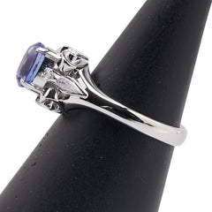 Pt900 プラチナ タンザナイト1.17ct ダイヤ リング 指輪 レディース 12.5号 【中古】