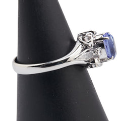 Pt900 プラチナ タンザナイト1.17ct ダイヤ リング 指輪 レディース 12.5号 【中古】