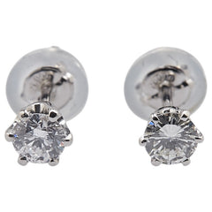 Pt900 プラチナ ダイヤ0.20ct スタッドピアス レディース 【中古】
