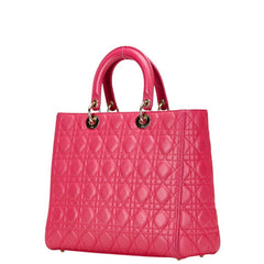 ディオール カナージュ レディディオール ラージ ショルダーバッグ ハンドバッグ 2WAY ピンク レザー レディース Dior 【中古】