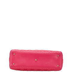 ディオール カナージュ レディディオール ラージ ショルダーバッグ ハンドバッグ 2WAY ピンク レザー レディース Dior 【中古】