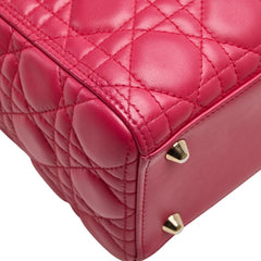 ディオール カナージュ レディディオール ラージ ショルダーバッグ ハンドバッグ 2WAY ピンク レザー レディース Dior 【中古】