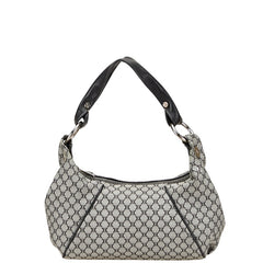 セリーヌ マカダム ワンショルダーバッグ ブラック グレー キャンバス レザー レディース CELINE 【中古】