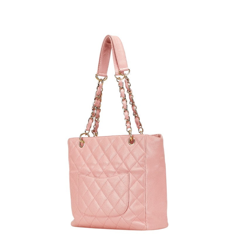 シャネル マトラッセ ココマーク PST チェーン トートバッグ A50994 ピンク キャビアスキン レディース CHANEL 【中古】