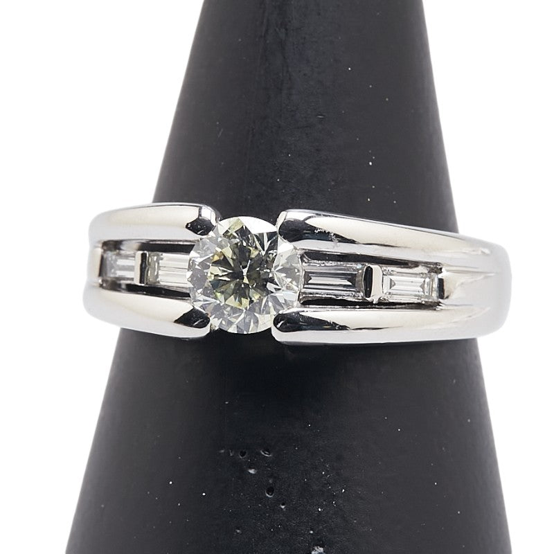 Pt900 プラチナ ダイヤ0.61ct ダイヤ0.18ct リング 指輪 レディース 11.5号 【中古】