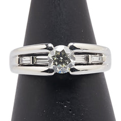 Pt900 プラチナ ダイヤ0.61ct ダイヤ0.18ct リング 指輪 レディース 11.5号 【中古】