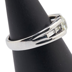 Pt900 プラチナ ダイヤ0.61ct ダイヤ0.18ct リング 指輪 レディース 11.5号 【中古】