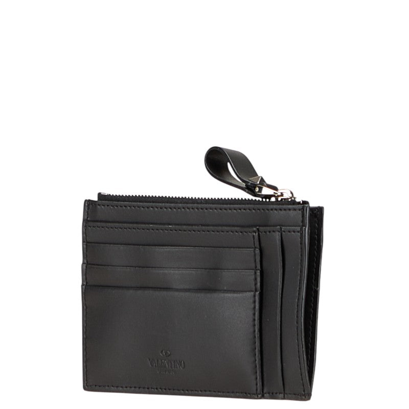 ヴァレンティノ VLTNロゴ コインケース ブラック レザー メンズ VALENTINO 【中古】