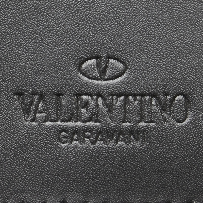 ヴァレンティノ VLTNロゴ コインケース ブラック レザー メンズ VALENTINO 【中古】