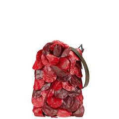 ヴァレンティノ 花 フラワー モチーフ ミニショルダーバッグ レッド レザー レディース VALENTINO 【中古】