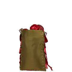 ヴァレンティノ 花 フラワー モチーフ ミニショルダーバッグ レッド レザー レディース VALENTINO 【中古】