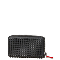 クリスチャンルブタン スパイク スタッズ 長財布 ラウンドファスナー ブラック レザー メンズ Christian Louboutin 【中古】