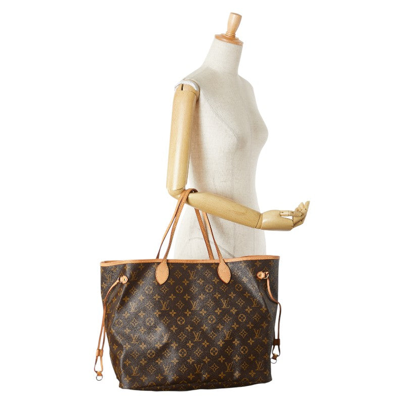 ルイ ヴィトン モノグラム ネヴァーフルGM トートバッグ ショルダーバッグ M40157 ブラウン PVC レザー レディース LOUIS VUITTON 【中古】