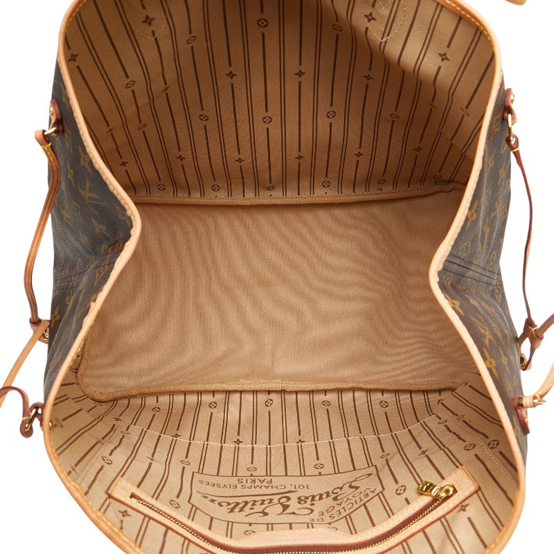 ルイ ヴィトン モノグラム ネヴァーフルGM トートバッグ ショルダーバッグ M40157 ブラウン PVC レザー レディース LOUIS VUITTON 【中古】