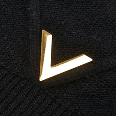 ヴァレンティノ Vロゴ ニット セーター サイズ:XXS ブラック ウール レディース VALENTINO 【中古】