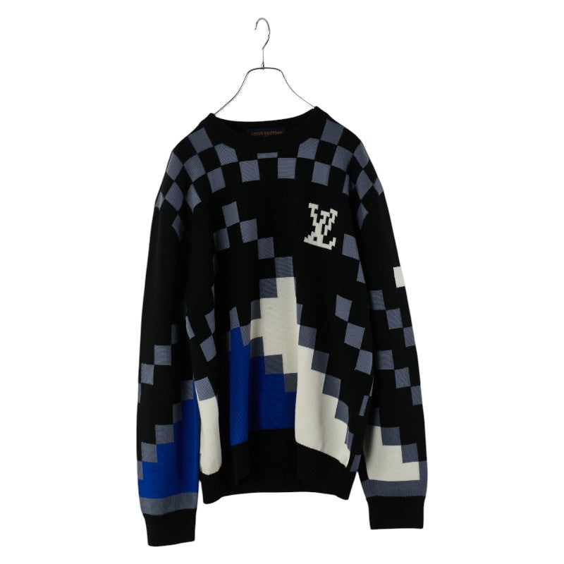 ルイ ヴィトン LVフェアアイルマクロ ニット セーター サイズ:M RM231M ZLL HON20W ブラック マルチカラー ウール メンズ LOUIS VUITTON 【中古】