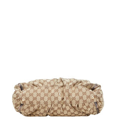 グッチ GGキャンバス アビー ハンドバッグ 189831 ベージュ ブラウン キャンバス レザー レディース GUCCI 【中古】