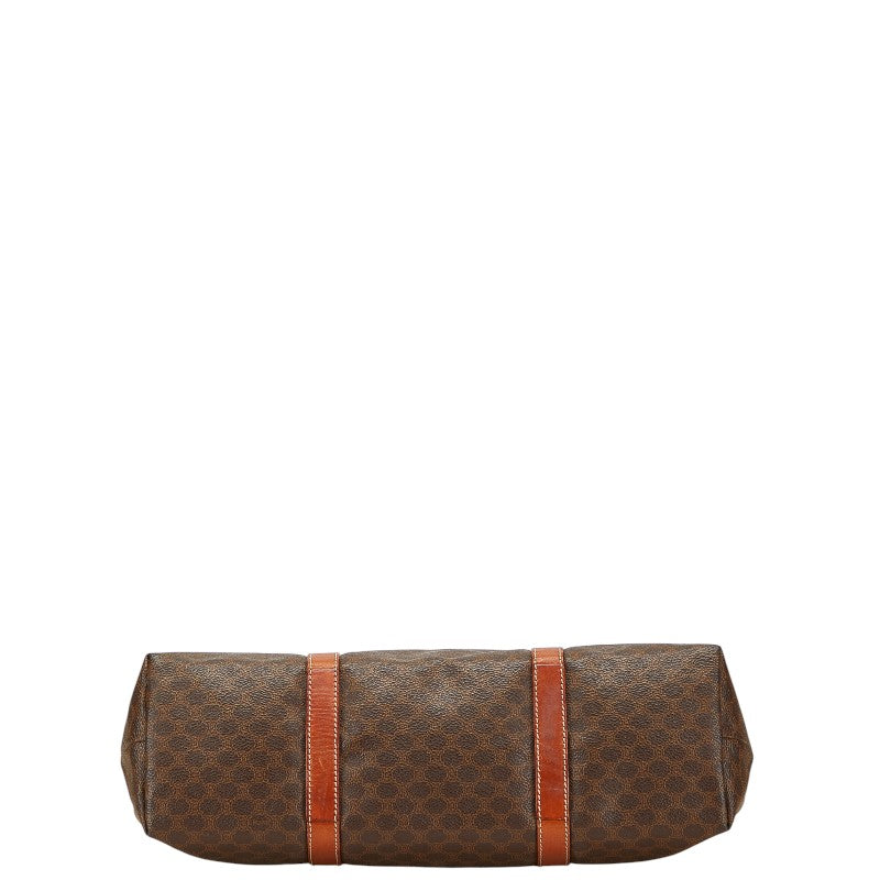 セリーヌ マカ トートバッグ ハンドバッグ ブラウン PVC レザー レディース CELINE 【中古】