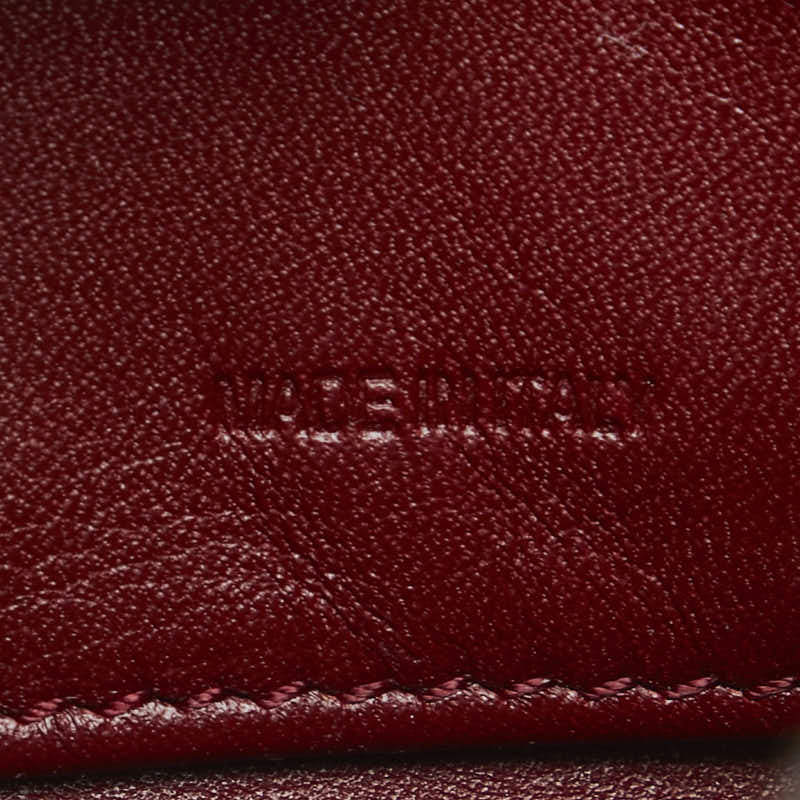 フェンディ ズッカ 長財布 ラウンドファスナー 8M0024 ブラウン ワインレッド キャンバス レザー レディース FENDI 【中古】