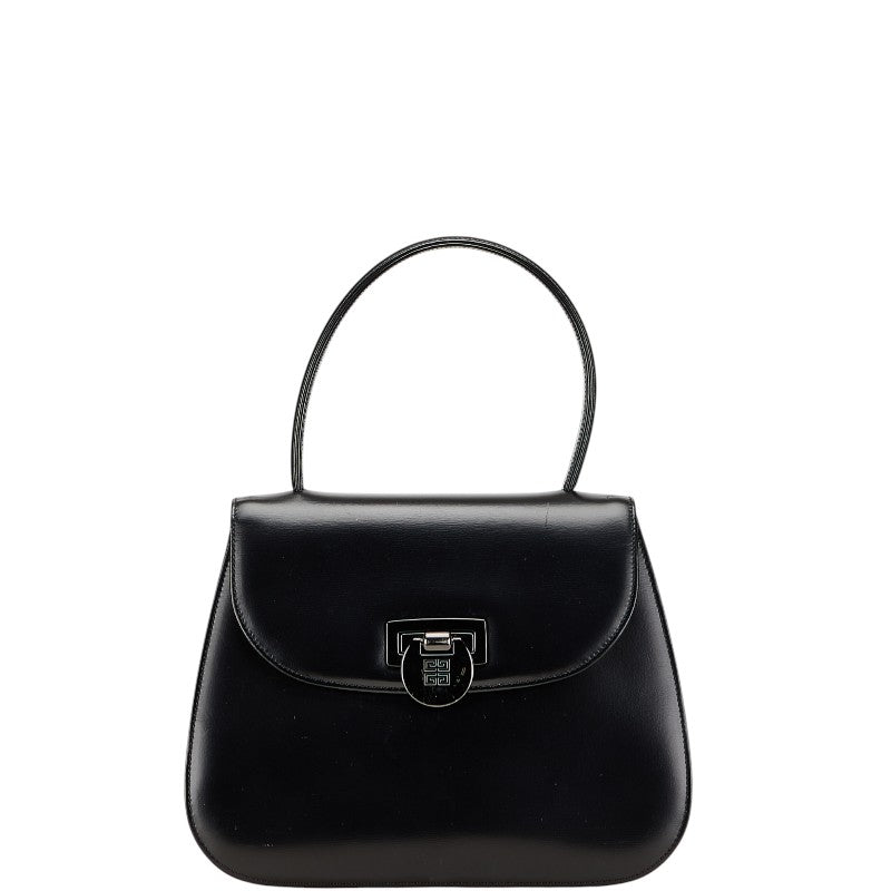ジバンシー ロゴ ハンドバッグ ブラック レザー レディース Givenchy 【中古】