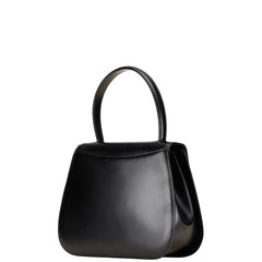 ジバンシー ロゴ ハンドバッグ ブラック レザー レディース Givenchy 【中古】