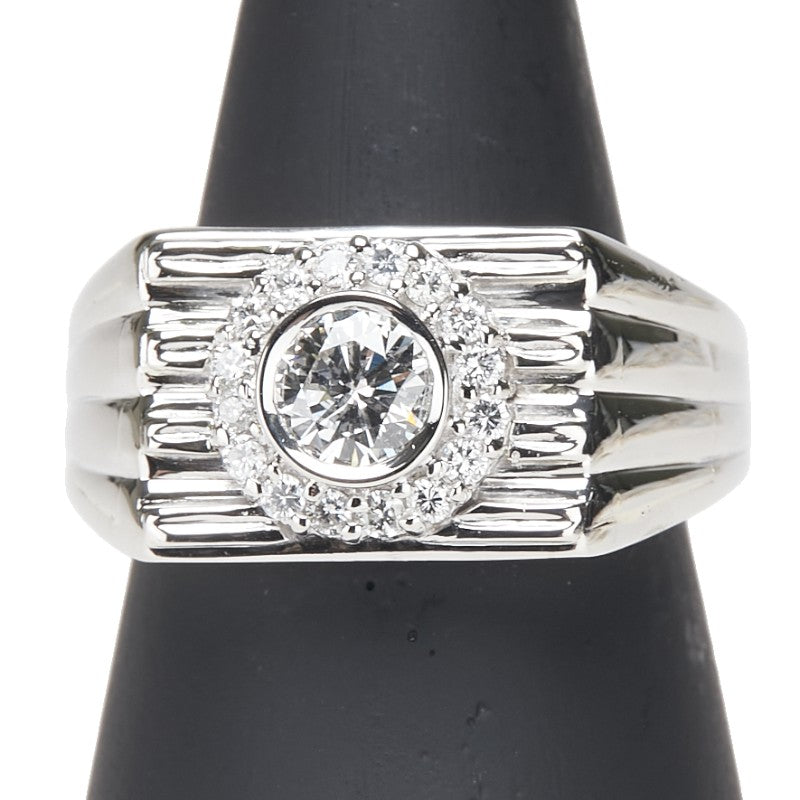 Pt900 プラチナ ダイヤ0.513ct ダイヤ0.23ct リング 指輪 レディース 16.5号 【中古】