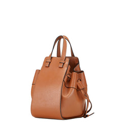 ロエベ ハンモック ドローストリングバッグ ミニ ハンドバッグ ショルダーバッグ 2WAY ブラウン レザー レディース LOEWE 【中古】