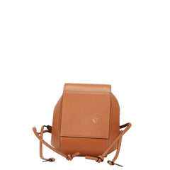 ロエベ ハンモック ドローストリングバッグ ミニ ハンドバッグ ショルダーバッグ 2WAY ブラウン レザー レディース LOEWE 【中古】