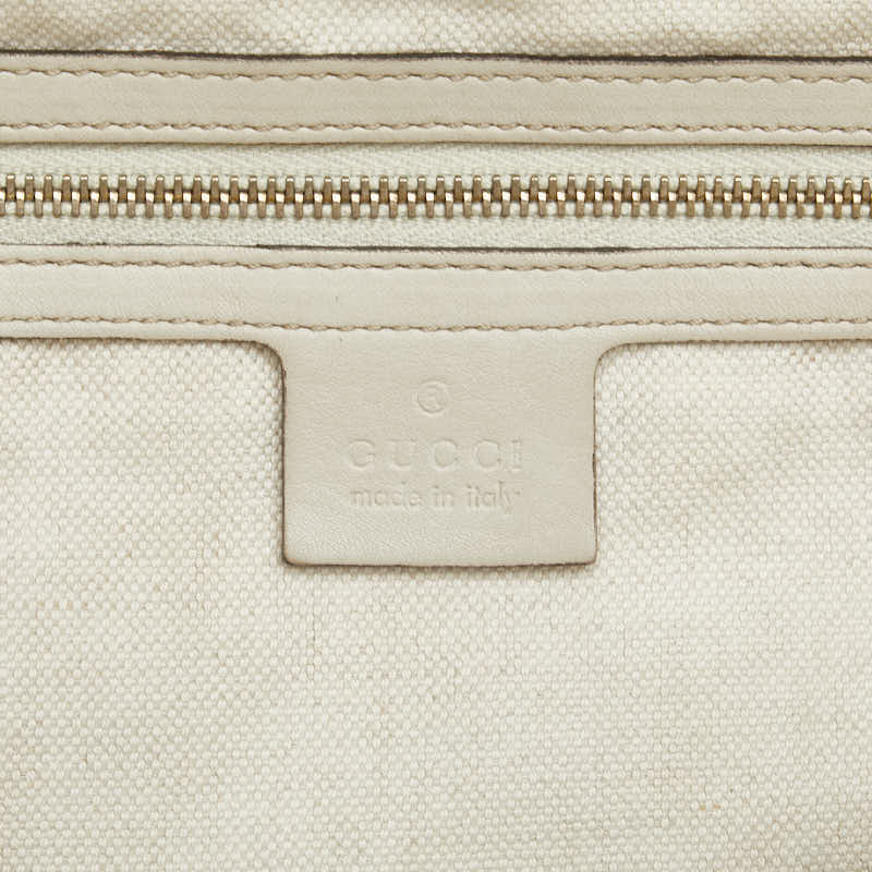 グッチ グッチシマ トートバッグ ハンドバッグ 257062 ホワイト アイボリー レザー レディース GUCCI 【中古】