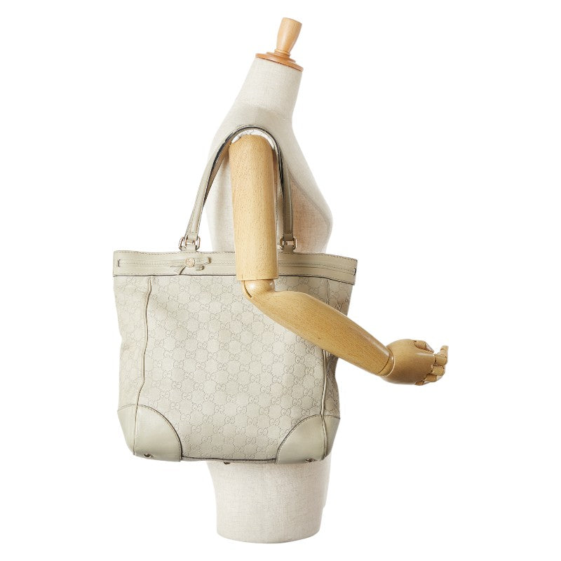 グッチ グッチシマ トートバッグ ハンドバッグ 257062 ホワイト アイボリー レザー レディース GUCCI 【中古】