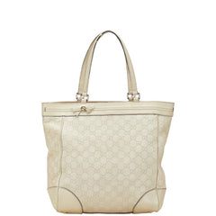 グッチ グッチシマ トートバッグ ハンドバッグ 257062 ホワイト アイボリー レザー レディース GUCCI 【中古】